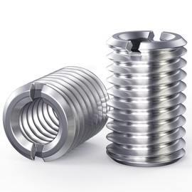 HOLMOL Pack of 20 Threaded Insert, 15 mm Threaded Sleeve Reducing Nuts M10 to M6, Stainless Steel Threaded Inserts Reducing Nuts, Thread Adapter M10 M6 for Furniture Automobile