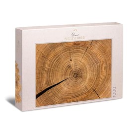 Ulmer Puzzleschmiede - Wooden Chronicle - Impossible Puzzle with 1000 Pieces - The Annual Rings in the Tree as Impossible Puzzle from Nature - Quality Made in Germany