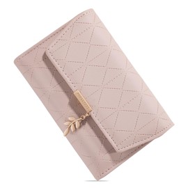 RNIEGA Wallet Woman Leather Small Bifold RFID Blocking Card Holder Ladies Wallet with Zipper Coin Pocket
