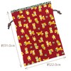 Drawstring Bag, Lined, Japanese Pattern, Shiba Inu Pattern x Arabesque,