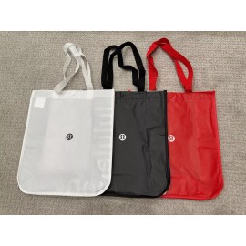 Lululemon Small or Large Reusable Shopping Bag Black, White, Red - Red, Small