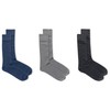 Chaps Calcetines sólidos supersuaves para hombre, 3 pares, Azul marino,