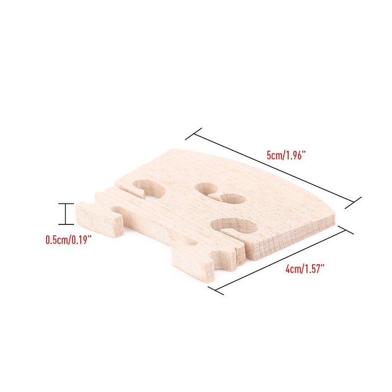 Dilwe 5Pcs Violin Bridges, Maple Wood Violin Bridges for 4/4