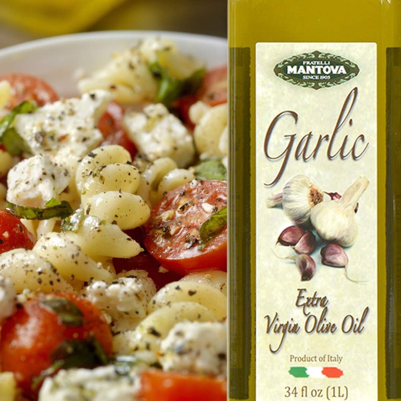 Mantova Garlic Extra Virgin Olive Oil (EVOO) - Cold-Pressed, Premium