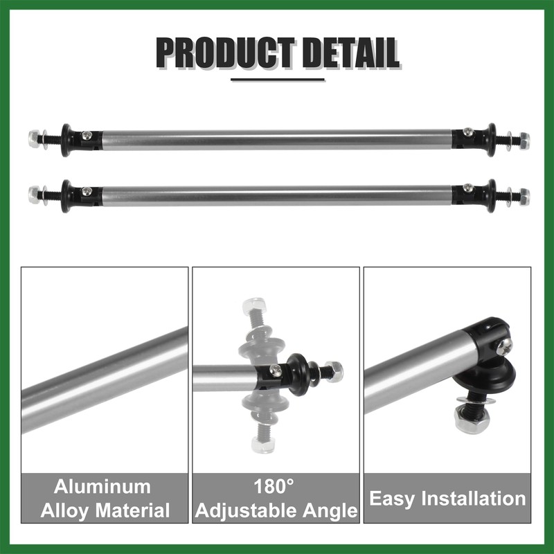 Motoforti 2pcs 200mm 7.87" Adjust Car Bumper Splitter Support Rod