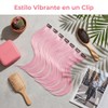 FOMIYES 10 Extensiones De Cabello SintéTico Con Clip Rosa Claro