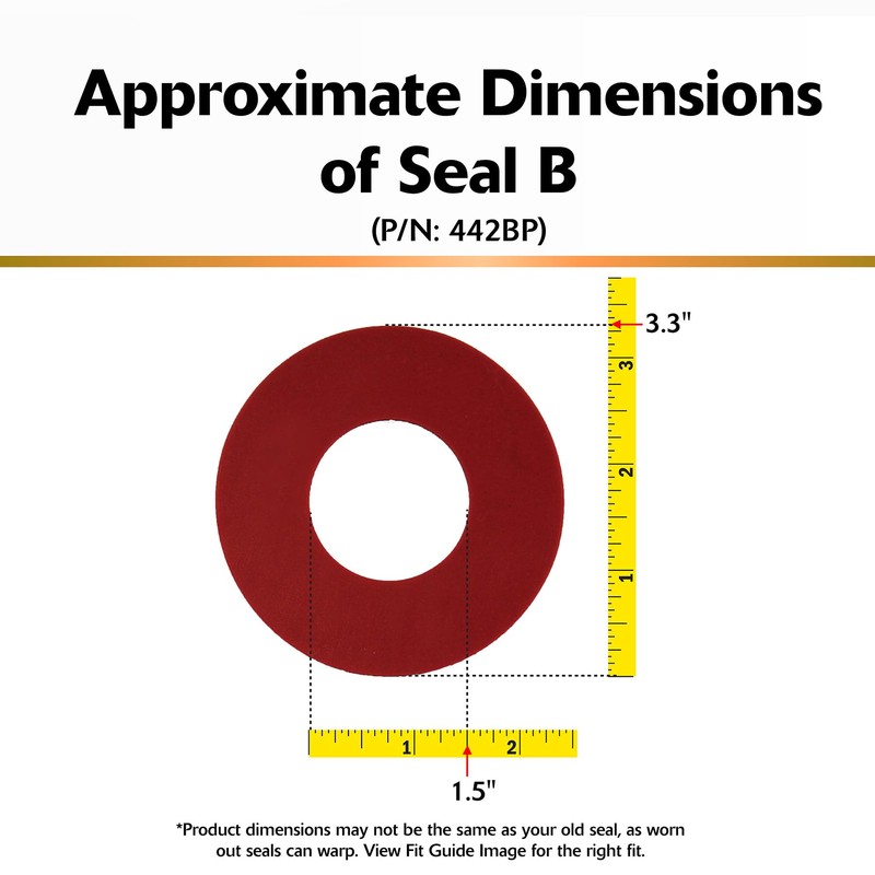 Korky Dual Flush Valve Seal Assortment, Seal B – Fits