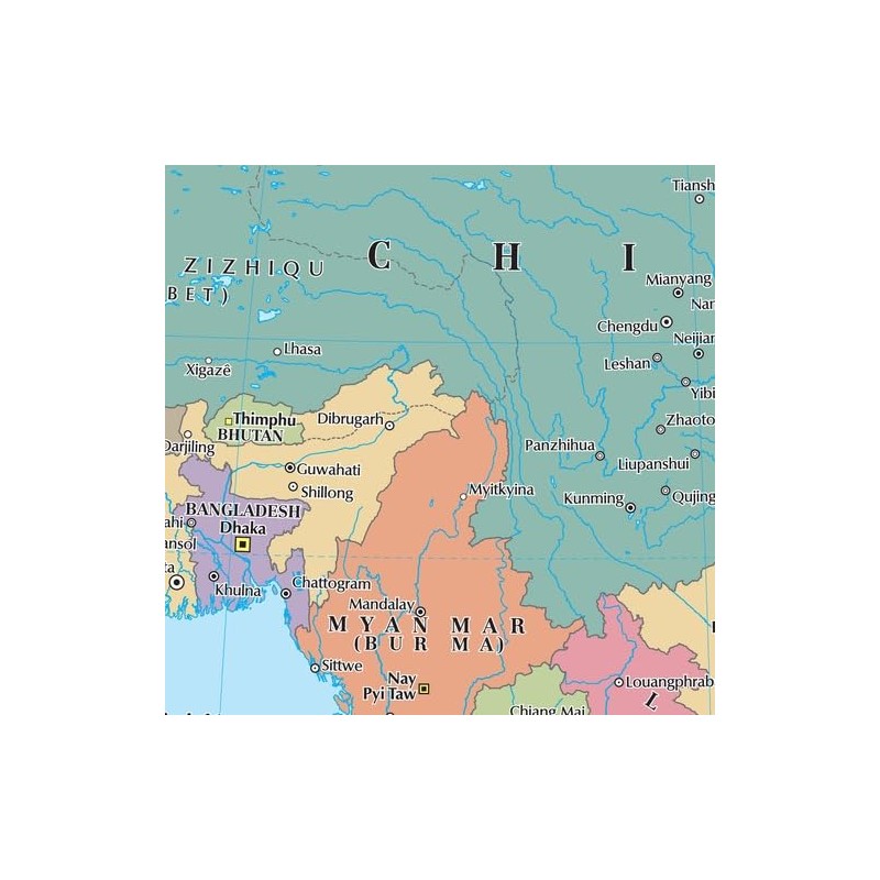 The Times Atlas: Asia (Political Features) - 36.5 x 26.75