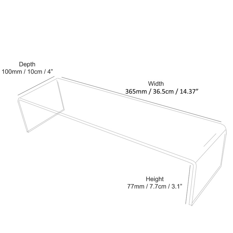 Acrylic Plinth Shelf Risers to Fit Detolf Cabinets Retail Shop
