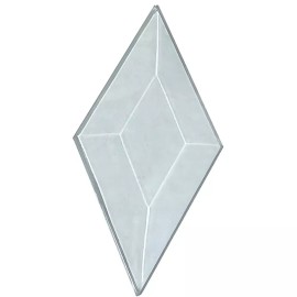 Rainbow Art Glass 3" x 5" Diamond Clear Glass Bevel - 10 Pack - Stained Glass Supplies