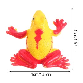 Toddmomy 24pcs Small Frog Figures Simulation Decoration Frogs Toads Poison Frogs Children Soft Frog Stretchy Toy Reptiles Toy Figures Preschool Children Learning Toy