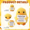 LILELIG Positive Duck, Cute Crochet Duck, Pocket Hug Positive Duck,