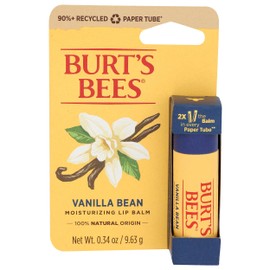 Burts Bees Vanilla Bean Beeswax Lip Balm, 0.34 OZ