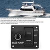 3 Way Bilge Pump Switch Panel with LED Indicator, Control