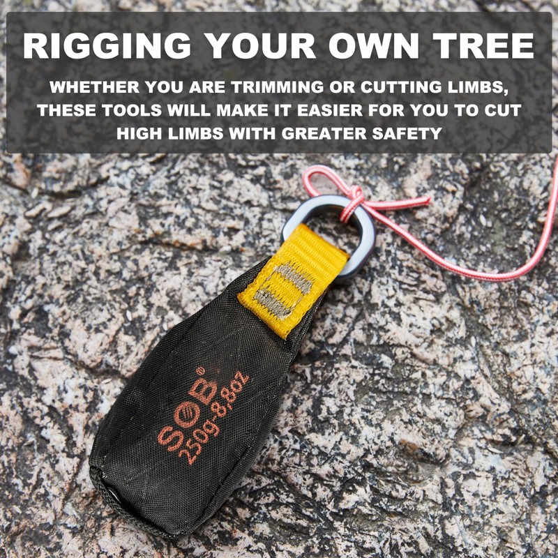 Arborist Throw Line Kit with 197ft Slick Rope & Throw