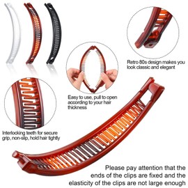 20 Pieces Banana Clips Fishtail Clip for Women Classic Hair Clips Wire Combs Fishtail Ponytail Holder for Women and Girls, 7 Styles