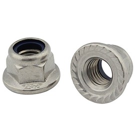 Flange Nuts with Locking Toothing (Self-Locking) - M8 - (Pack of 10) - DIN 6926 - Stainless Steel A2 (V2A) - Stop Nuts/Locking Nuts - SC6926 | SC-Normteile®