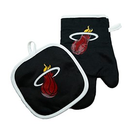 Miami Heat Oven Mitt/Potholder Black