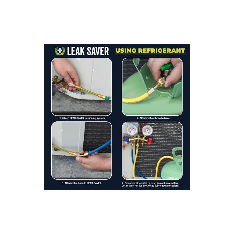 Leak Saver Direct Inject AC Leak Sealer for HVAC Systems