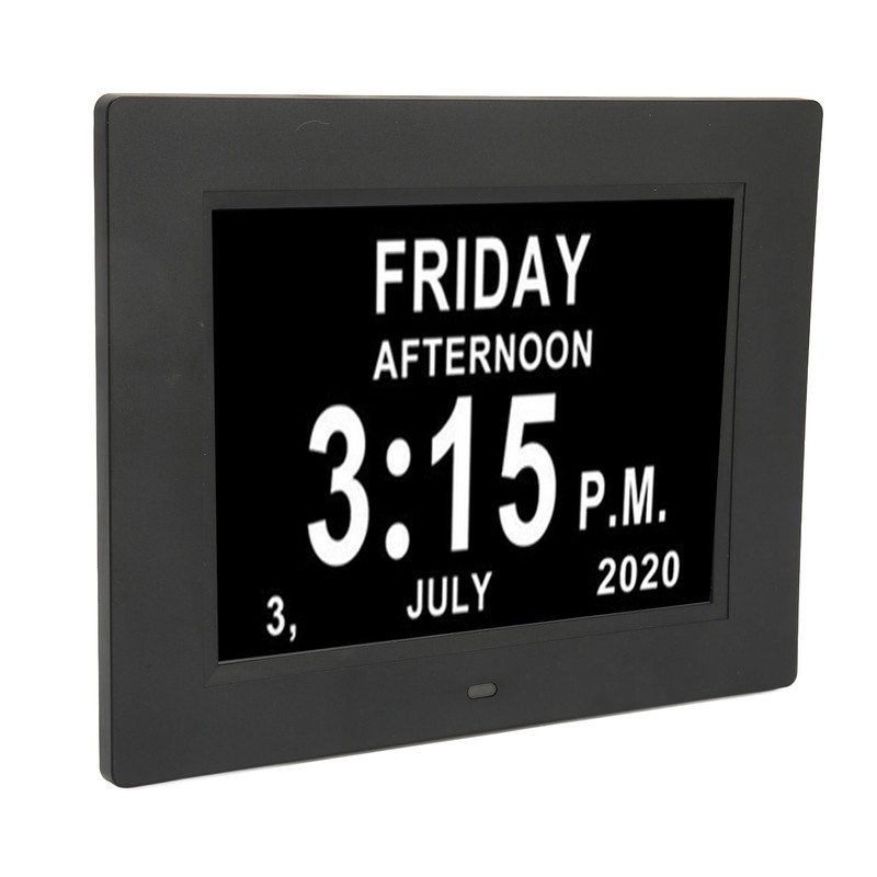 Digital Day Clock 7 Inch Auto Dimmable Clock with Unabbreviated