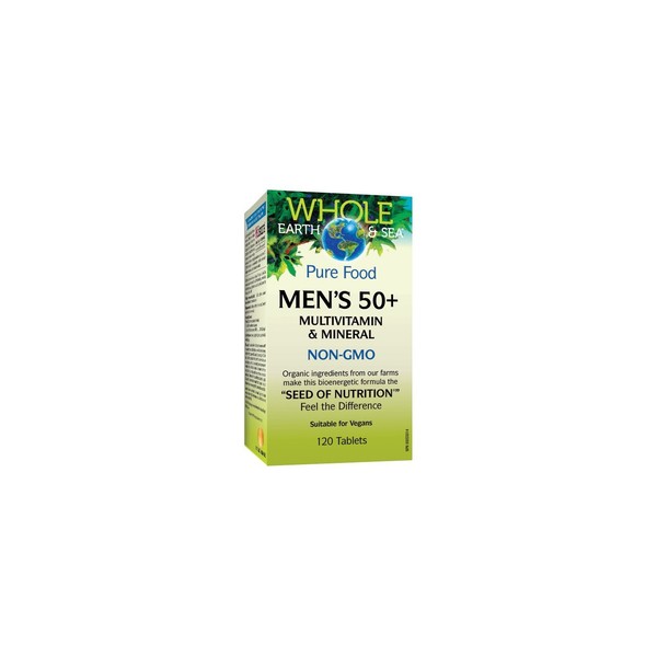 Whole Earth & Sea Men's 50+ Multivitamin & Mineral, 120 Tablets