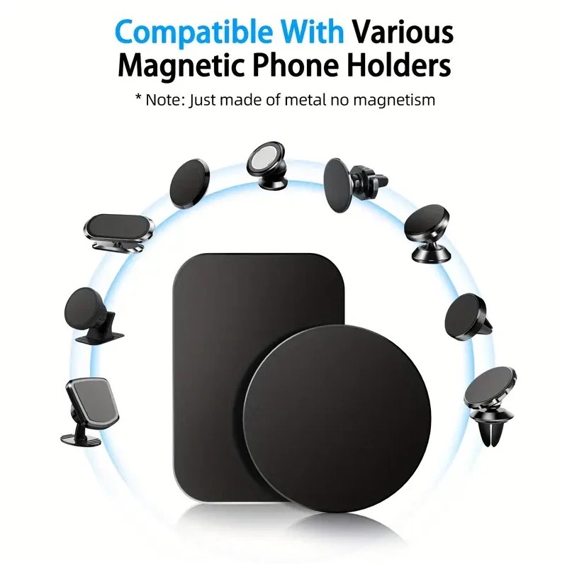 Universal Metal Plates Adhesive Sticker Replace For Magnetic Car Mount