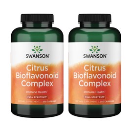 Swanson Full Spectrum Citrus Bioflavonoid Complex - Aids Vitamin C Absorption and Promotes Immune Health- Standardized to 50% Bitter Orange Bioflavonoids - (250 Capsules) (2 Pack)