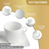 FUOCCI Espresso Cups With Saucer 3oz/90ml, Turkish Coffee Cup Set,