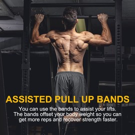 Lively Life Resistance Bands Pull Up, Heavy Fitness Exercise Bands Mobility Bands for CrossFit, Powerlifting, Assisted Pull Ups, Stretching Strength, Weight Training and Yoga Black [1 PACK]