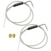 Newnessai 56579-02A Stainless Steel Throttle and Idle Cable Set, Replacement