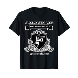 Clan MacFarlane Scottish Kilt Sword Crest Highland T-Shirt