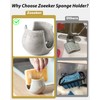 Zoeeker Sponge Holder for Kitchen Sink, Ceramic Dish Sponge Drying