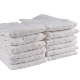 Prefold Cloth Diapers, Fasoar 3 Ply Baby Washable Cotton Diapers Covers for Babies to Toddlers Multi-Use (10-35 lbs) Count(12)