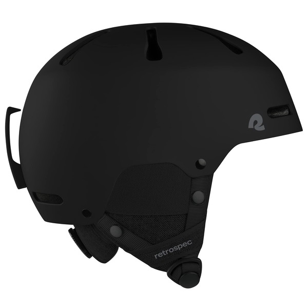 Retrospec Comstock Ski & Snowboard Helmet for Adults - Durable ABS Shell, Protective EPS Foam & 10 Cooling Vents - Adjustable Fit for Men & Women - Matte Black, Large