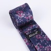 Alizeal Mens Floral Patterned Necktie with Pocket Square for Formal
