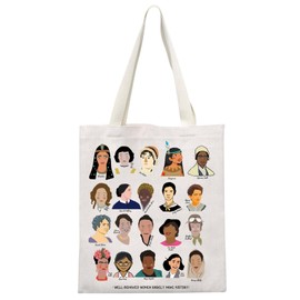 Zuo Bao Women of History Tote Bag Feminist Gift Well Behaved Women Rarely Make History Shopping Bag Womens History Month Gift (Women of History)