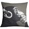 The Beach Stop Chimpanzee Monkey Printed Cushion Cover | Gift