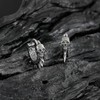 Stainless Steel Skull Huggie Hoop Earrings for Men Women Gothic