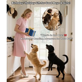 OKULLYSH Soft Tan Squeaky Dog Toys for Small Dogs & Puppies: Interactive Toys to Keep Them Busy, Perfect for Tug-of-War and Teeth Cleaning, Ideal Plush Dog Toy Gift for Birthdays