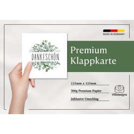 Thank You Card with Envelope - Thank You Wedding Card and Other Occasions Thank You Card as Folding Card