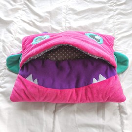 Pillowie - Cute Travel Pillow and Blanket Set - Portable Comfort Item for Children - Violet