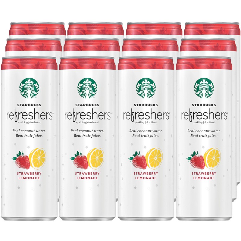 Starbucks, Refreshers with Coconut Water, Strawberry Lemonade, 12 fl Oz.