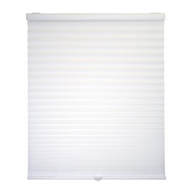 DEZ Furnishings QDWT360640 Cordless Light Filtering Pleated Shade, 36W x 64L Inches, White