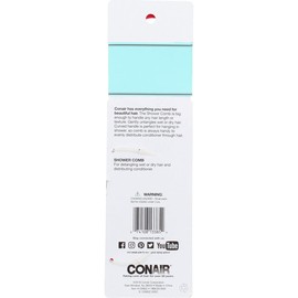 Conair Earth-Friendly Planet Upcycled Detangling Shower Comb with Hook, Mint Green