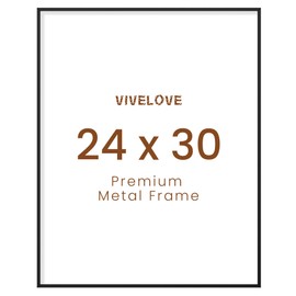 Vivelove 24x30 Metal Picture Frame, Black Aluminum Picture Frames with Tempered Glass, Wall Mounting Horizontally or Vertically, for Hanging Diploma, Certificates and Decor for Wall-1Pack
