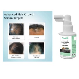 Hushveda Advanced Hair Growth Serum Concentrate 30ml Rosemary, 3% Redensyl, 4% Anagain, 2% Baicapil, Caffeine, Biotin, Plant Keratin & Rice Water