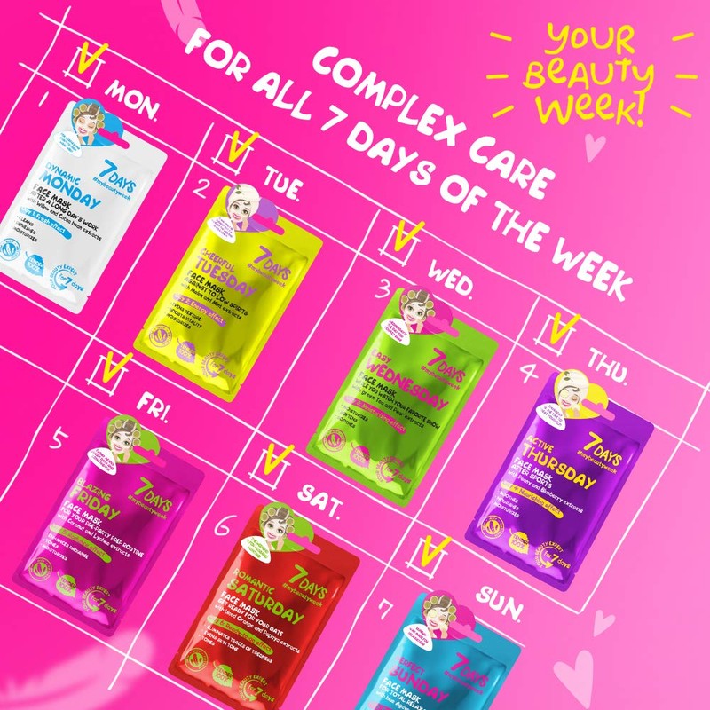 Cloth Masks Set of 7 Masks Complex Skin Care for