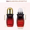 Kesell 2Pcs Glass Roller Bottles 50 ml Gradient Red Roll