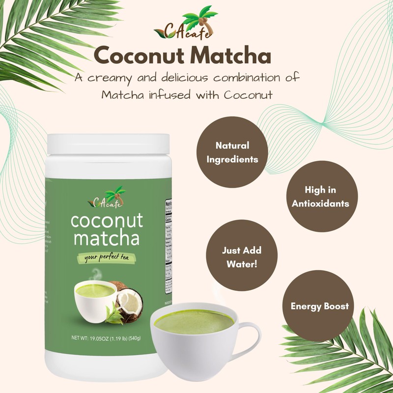 CACafe Coconut Matcha - Creamy & Sweet Japanese Health Drink