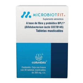 Microbiotfit, Suplemento alimenticio, 30 Tabletas masticables de 350mg